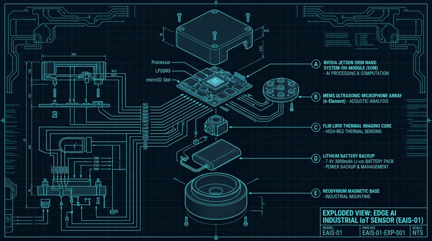 FactoryVibe Exploded Hardware Blueprint Schematic